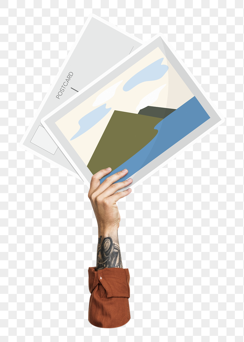 Hand holding png post card, | Free PNG - rawpixel