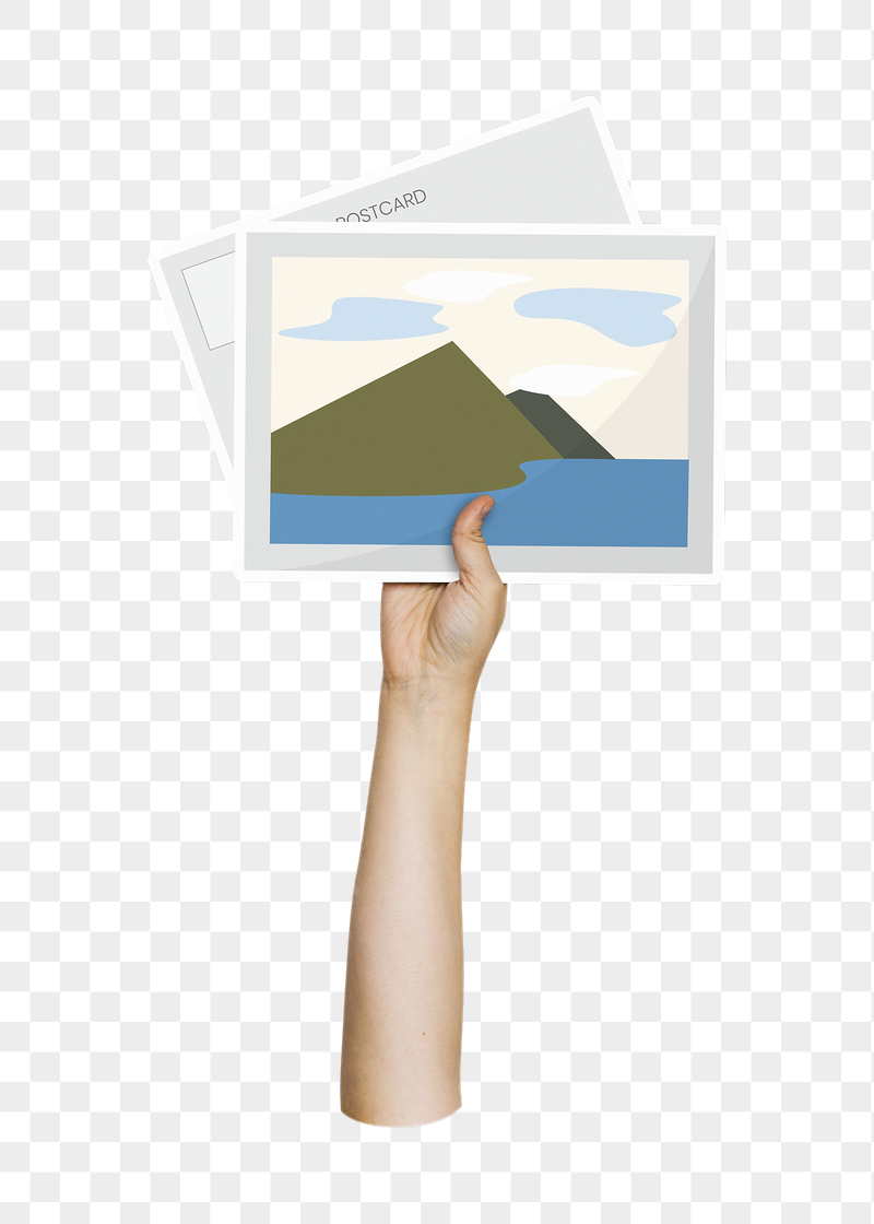 Hand holding png post card, | Free PNG - rawpixel