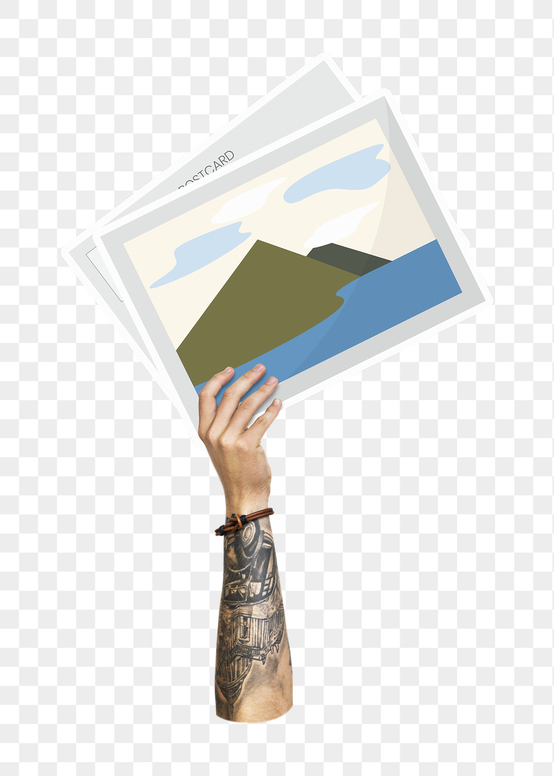 Hand holding png post card, | Free PNG - rawpixel