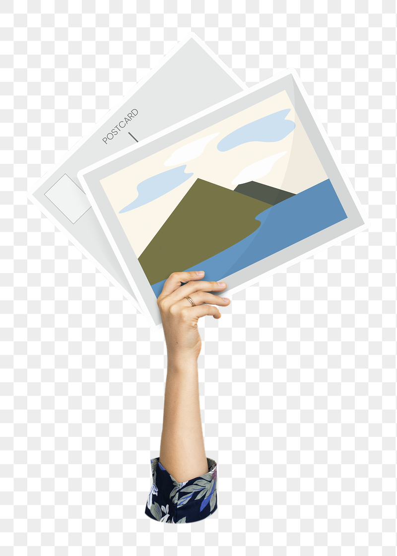 Hand holding png post card, | Free PNG - rawpixel