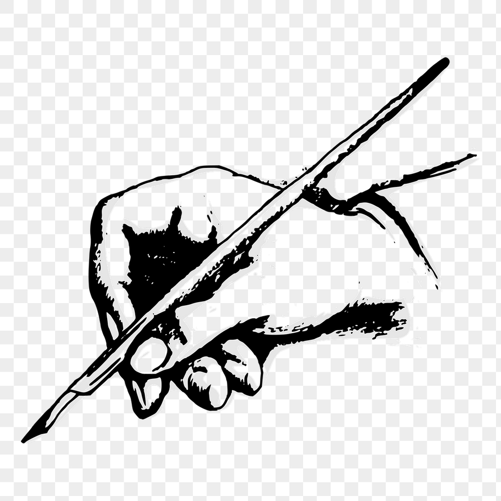 Hand holding png quill sticker, | Free PNG - rawpixel