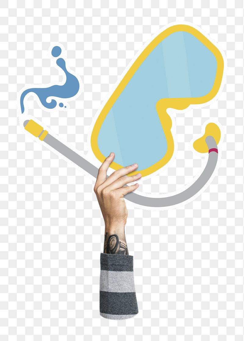 Hand holding png snorkel mask, | Free PNG - rawpixel