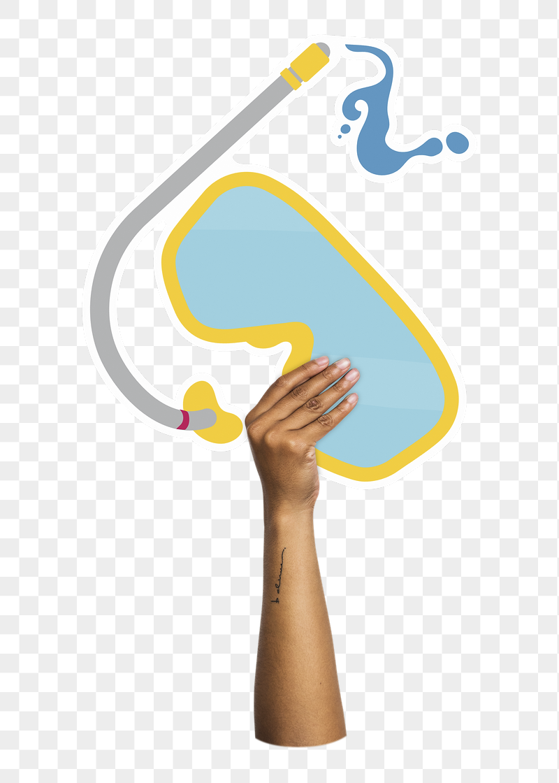 Hand holding png snorkel mask, | Free PNG - rawpixel