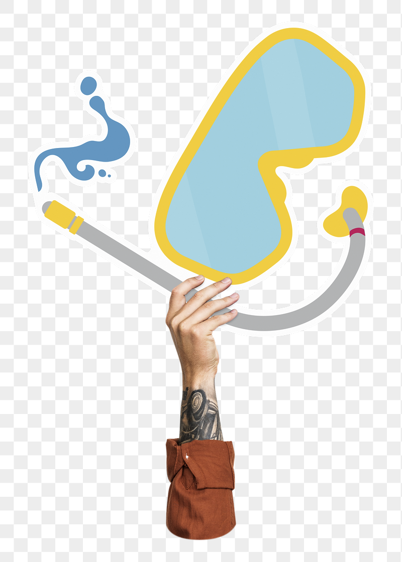 Hand holding png snorkel mask, | Free PNG - rawpixel