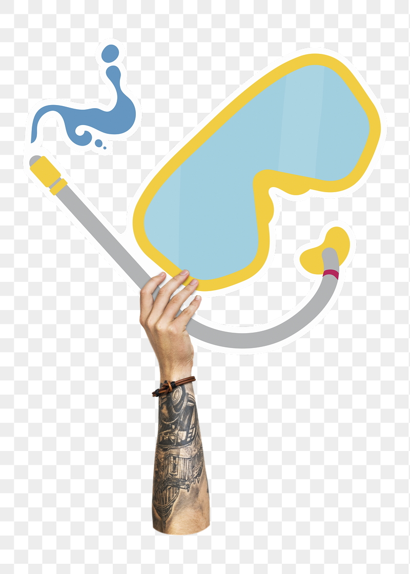 Hand holding png snorkel mask, | Free PNG - rawpixel