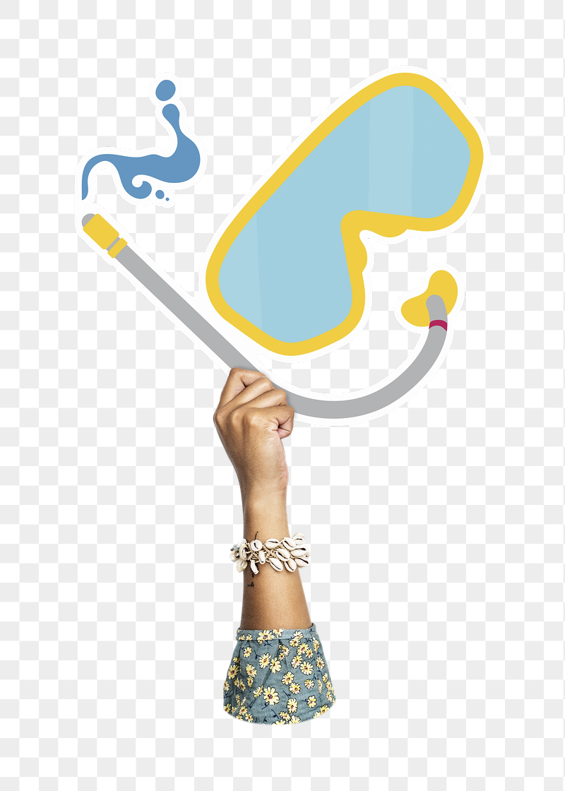 Hand holding png snorkel mask, | Free PNG - rawpixel