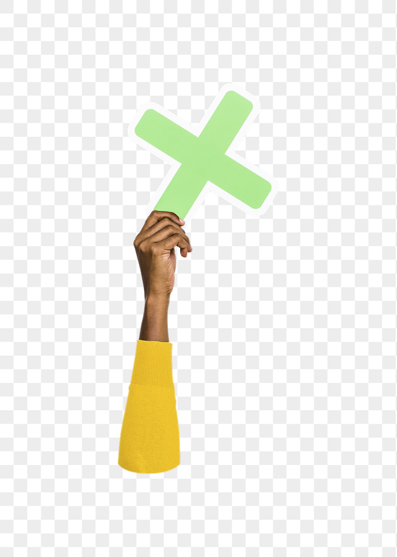 Hand holding png X sign, | Free PNG - rawpixel