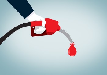  Hand Holding Red Nozzle Pumping Gas - Fossil Fuel - Oil and Petr 