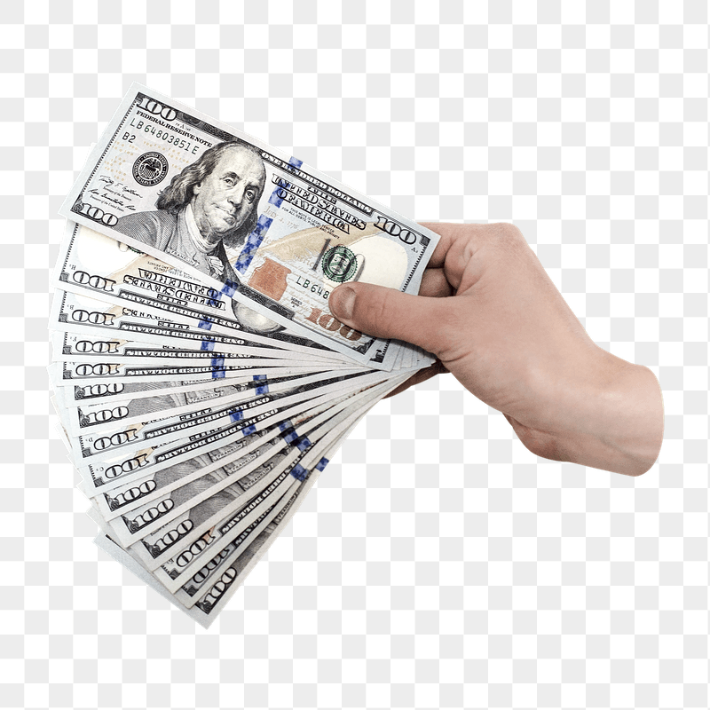 Hand holding US dollar bills | Free PNG - rawpixel
