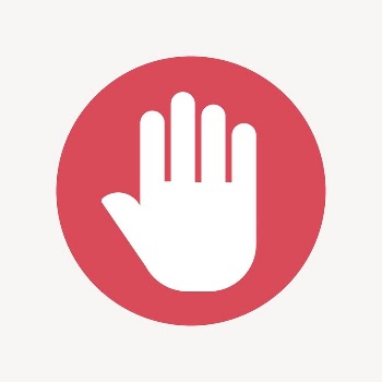 Hand icon badge, flat circle | Free Icons - rawpixel