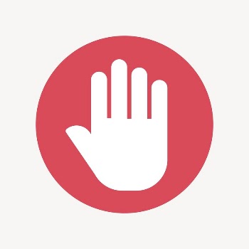 Hand icon badge, flat circle | Free Icons - rawpixel