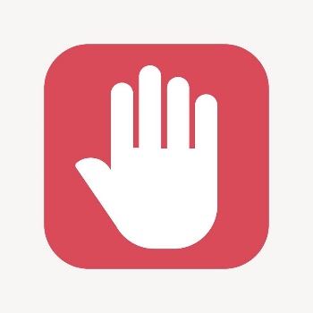Hand icon, flat square design | Free Icons - rawpixel