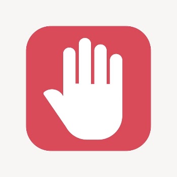 Hand icon, flat square design | Free Icons - rawpixel