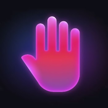 Hand icon, neon glow design | Free Icons - rawpixel
