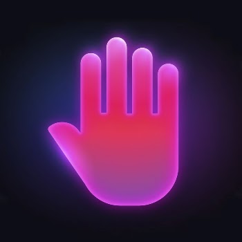 Hand icon, neon glow design | Free Icons - rawpixel