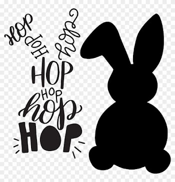 Hand Lettered Typographic Easter Bunny Free Svg Cut - Easter Bunny Svg Free