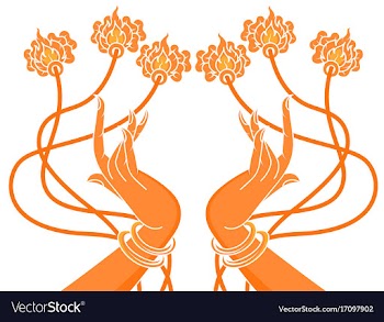 Hand of the angel on white vector image