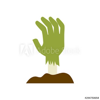 hand of zombie for halloween design