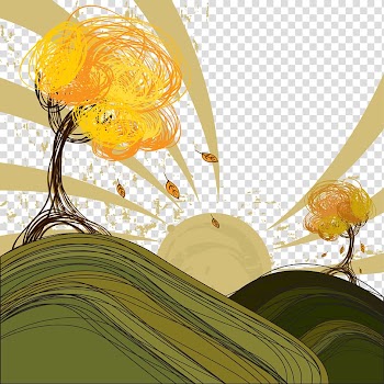 , Hand painted autumn transparent background PNG clipart