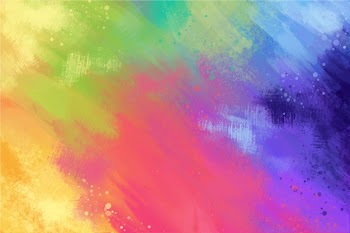 Hand painted background in multicoloured palette Free Vector
