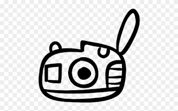 Hand Painted Camera Icon - Camera Handmade Icon