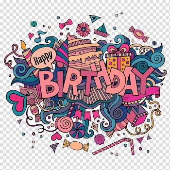 Hand-painted cartoon birthday transparent background PNG clipart