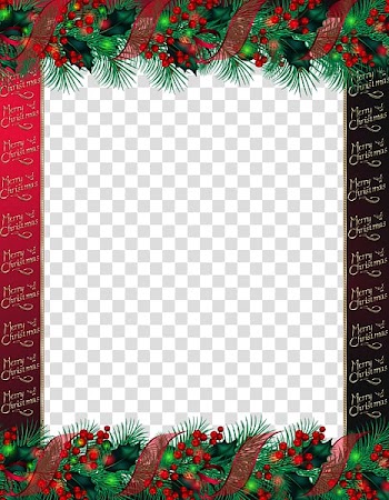 Hand-painted christmas frame transparent background PNG clipart