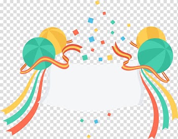 , Hand painted colorful volleyball ribbon transparent background PNG clipart