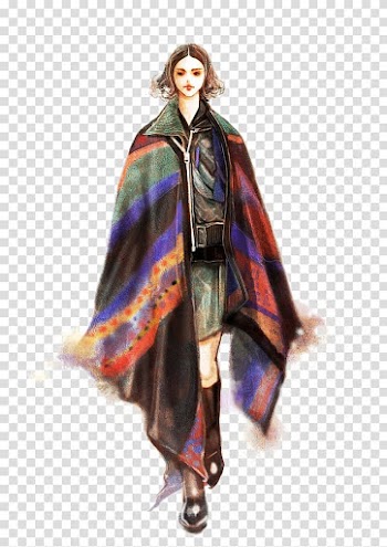Hand-painted model transparent background PNG clipart