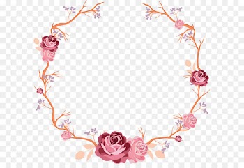 Hand painted rose flower vine 