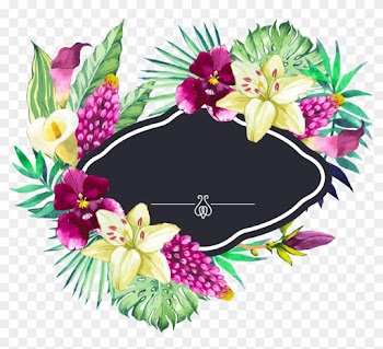 Hand Painted Watercolor Beautiful Flower Borders - Easter Flower Watercolor Png