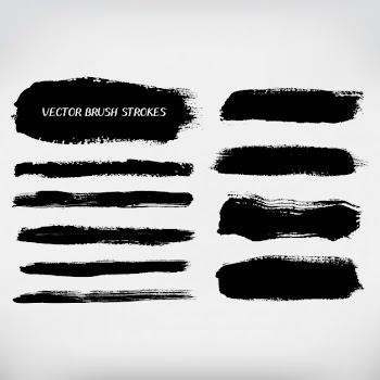 Hand painted watercolor brush strokes Free Vector