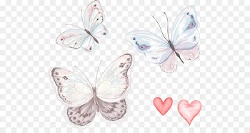 Hand-painted watercolor butterfly fly cartoon 