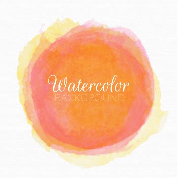Hand painted watercolor circle vector Free Vector