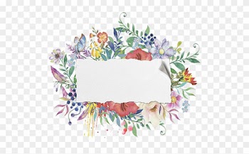 Hand Painted Watercolor Floral Frame Material 600*600 - Watercolor Floral Frame