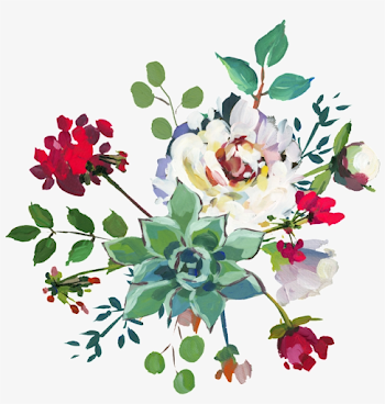 Hand Painted White Peony Flower Png Transparent This - Monogrammed ...