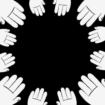 Hand palm frame background, doodle | Free Vector - rawpixel