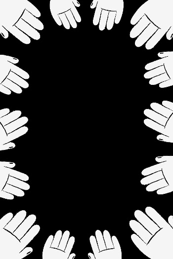 Hand palm frame background, doodle | Free Vector - rawpixel