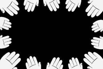 Hand palm frame background, doodle | Free Vector - rawpixel