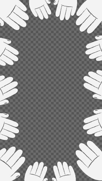 Hand palm frame png transparent | Free PNG Sticker - rawpixel