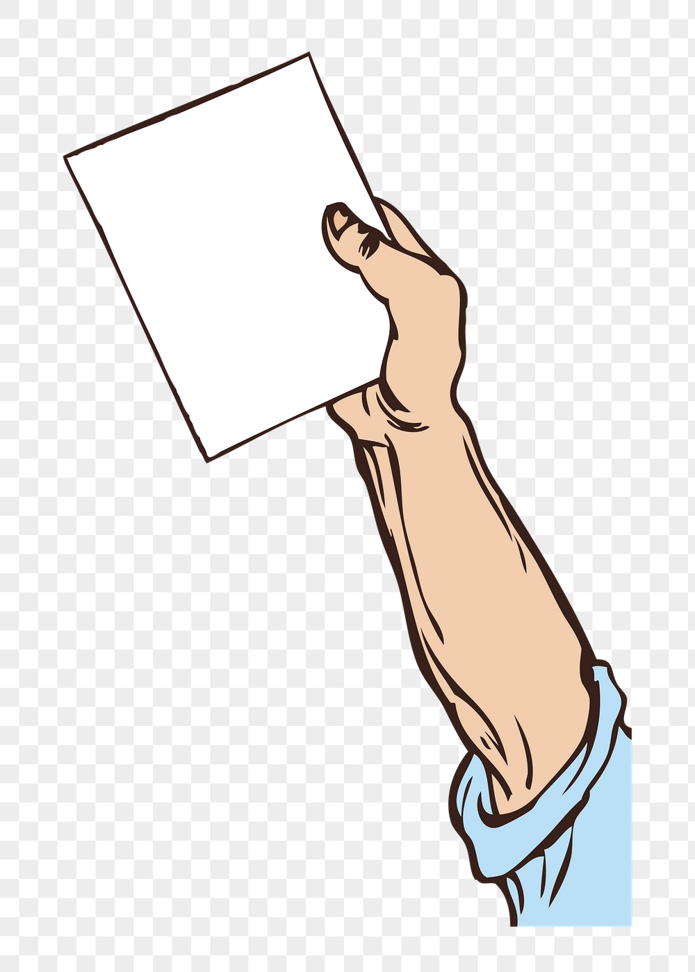 Hand png holding paper sticker, | Free PNG - rawpixel