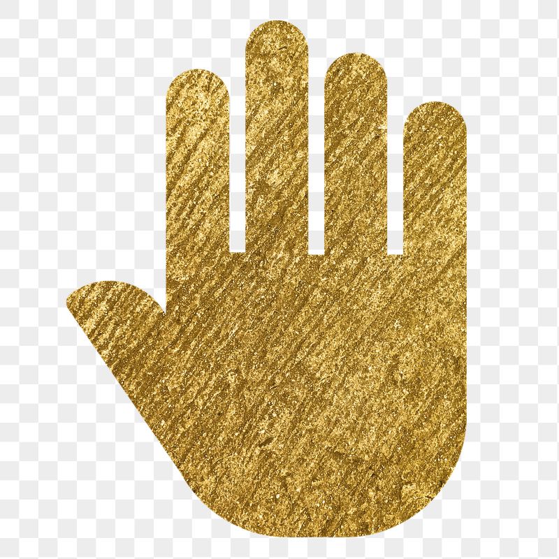 Hand png icon sticker, gold | Free Icons - rawpixel