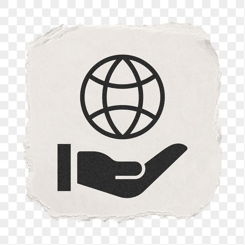 Hand png presenting globe icon | Free PNG - rawpixel