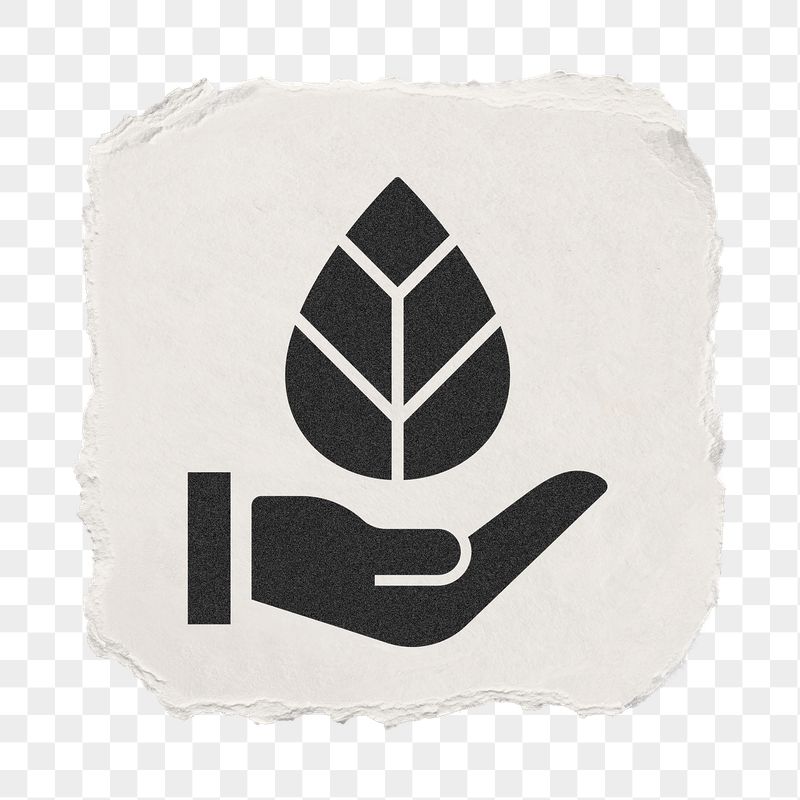 Hand png presenting leaf icon | Free PNG - rawpixel
