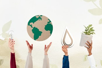 Hand presenting earth sustainable environment… | Free stock illustration | High Resolution graphic