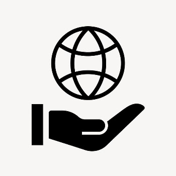 Hand presenting globe icon, simple | Free Icons - rawpixel