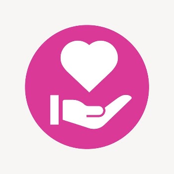 Hand presenting heart icon badge, | Free Icons - rawpixel