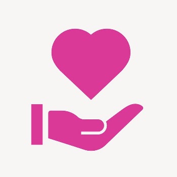 Hand presenting heart icon, pink | Free Icons - rawpixel