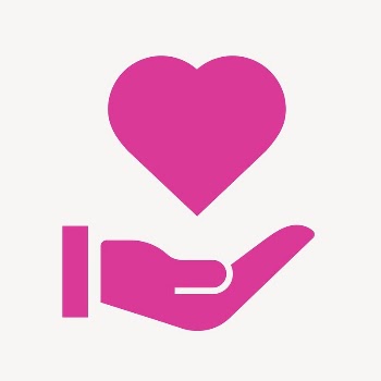 Hand presenting heart icon, pink | Free Icons - rawpixel