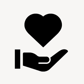 Hand presenting heart icon, simple | Free Icons - rawpixel